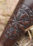 VEGVÌSIR - armmanschett antikbrun läder