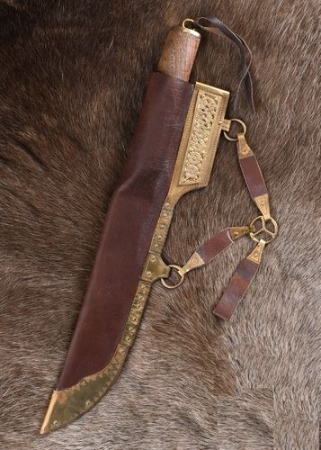 Broken Back Sax, Viking seax kniv, damaststål