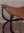 Middelalder klappstol med lærsete, karbonstål