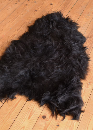 Nordlandschnucken pels, sort, ca 110 cm