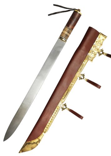 Lång sax av Birka, Viking sax kniv, med kolstålblad