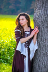 GREDE, middelalder kjole, brun