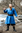 HALVAR - Legère viking linne tunika blå