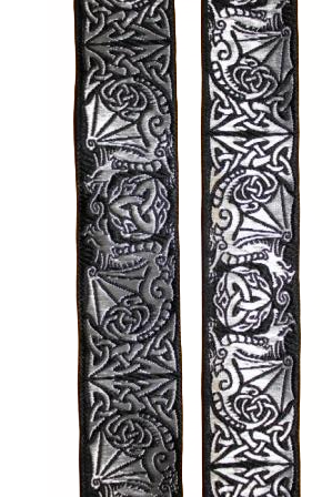 Dekorbånd celtic drake, div. fraver  - rulle à 10 m * 35mm