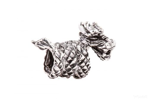 DRAGONY - Keltisk skægperle, Ø ca 5 mm - 925 sølv