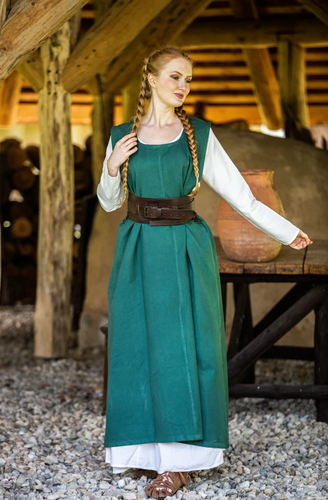 LETTE - medeltida bondklänning - grön
