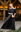 MELIS - Golvlång kortärmad klänning, svart