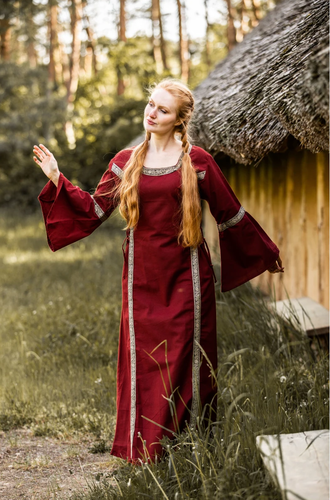 SOPHIE, medeltidsklänningen, bomull red