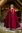 HERVOR - Svår mantel med spetshuva,ullmix,röd