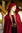 HERVOR - Tung middelalderkappe av ullmix, spisshette, rød