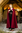 HERVOR - Svår mantel med spetshuva,ullmix,röd