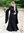 AMEDA - Lätt medeltida klänning, svart