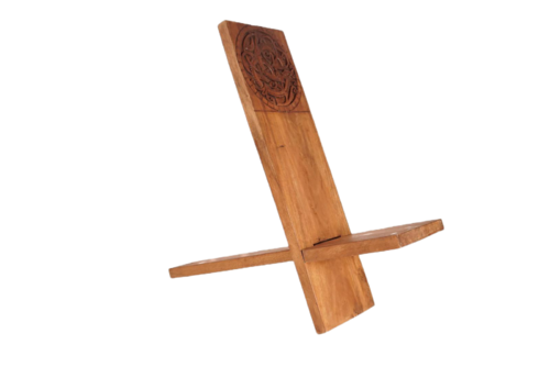 THRON - Viking lejrstol af hårdtræ - 89 cm