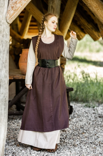 LETTE - medeltida bondklänning - brun