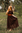 MELIS - Golvlång kortärmad klänning, brun