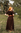 MELIS - Golvlång kortärmad klänning, brun