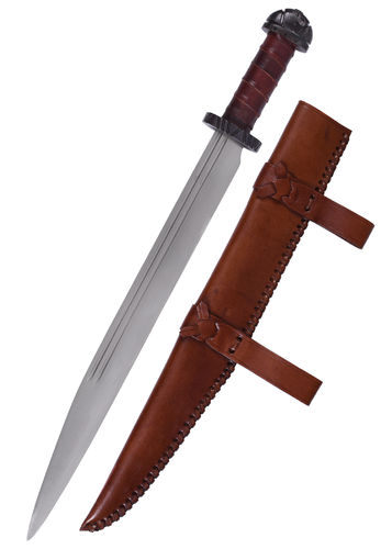 Viking lang sax med læderhåndtag