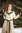 AGERTHA - Vikinga kjole, bomuld, broderi, natur/grønn