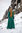 AINO  - Vikinga kjole, bomuld grøn, broderi