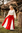 ISA - Middelalder nederdel, rød/natur