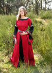BLIOUT JUTA - Medeltida klänning röd / svart
