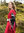 JUTA BLIAUT - Middelalder kjole, rød / svart