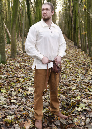 HOWE, enkel middelalder bukse, beige-brun