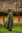 FRANTZ - Bomullskappe grønn med lang hette